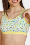 Zivame Girls Double Layered Non Wired Full Coverage Bralette - Looney Blue — thumbnail 4